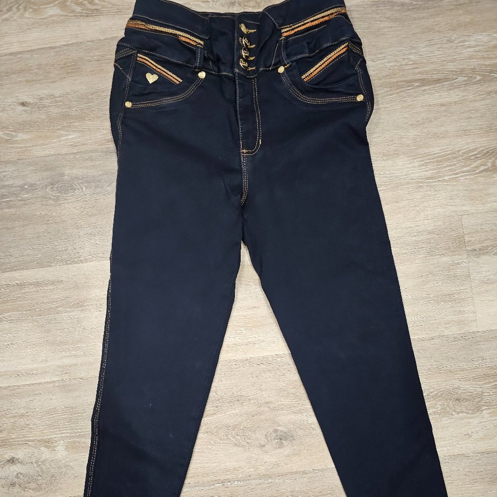 Curvy high waist stretch  butt-lifting skinny colombian jean